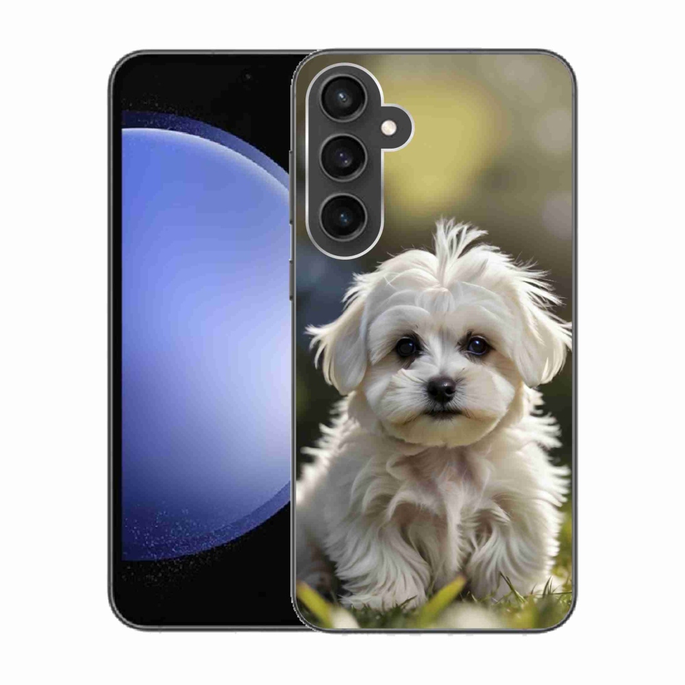 Gélový kryt mmCase na Samsung Galaxy S23 FE - roztomilý maltézsky psík