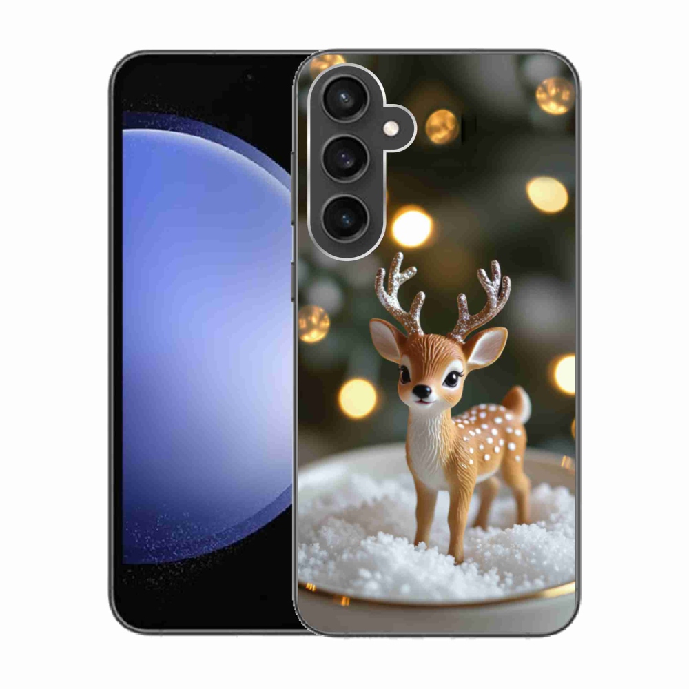 Gélový kryt mmCase na Samsung Galaxy S23 FE - roztomilý vianočný jeleň