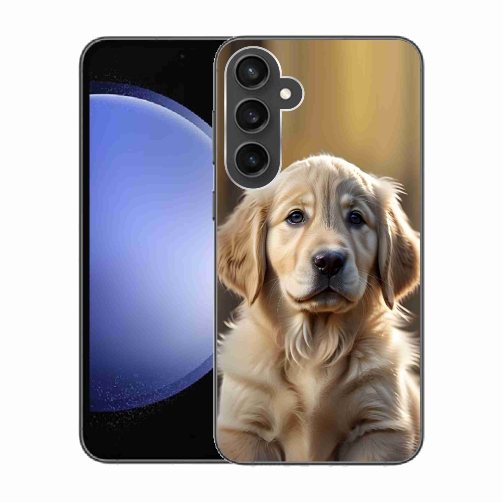 Gélový kryt mmCase na Samsung Galaxy S23 FE - roztomilý zlatý retriever