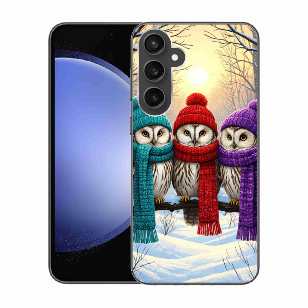 Gélový kryt mmCase na Samsung Galaxy S23 FE - soví priatelia