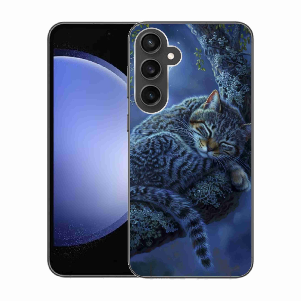 Gélový kryt mmCase na Samsung Galaxy S23 FE - spiaca mačka