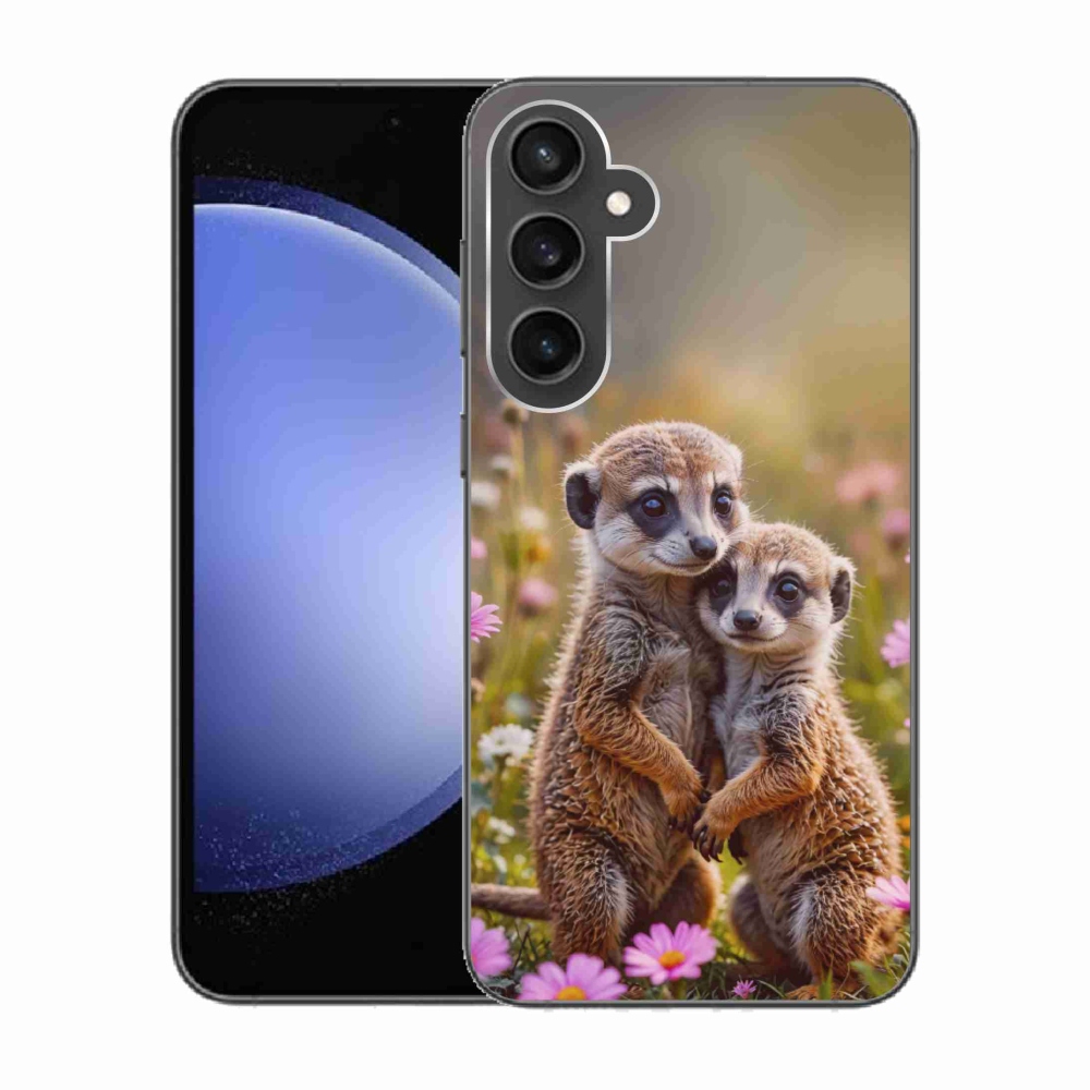 Gélový kryt mmCase na Samsung Galaxy S23 FE - surikatí duo
