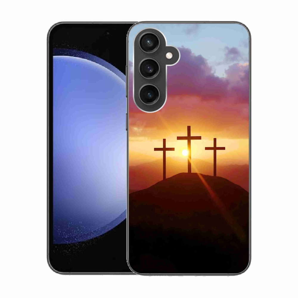 Gélový kryt mmCase na Samsung Galaxy S23 FE - tri kríža