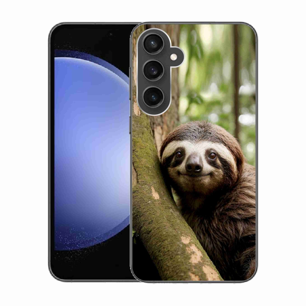 Gélový kryt mmCase na Samsung Galaxy S23 FE - usmievavý leňochod