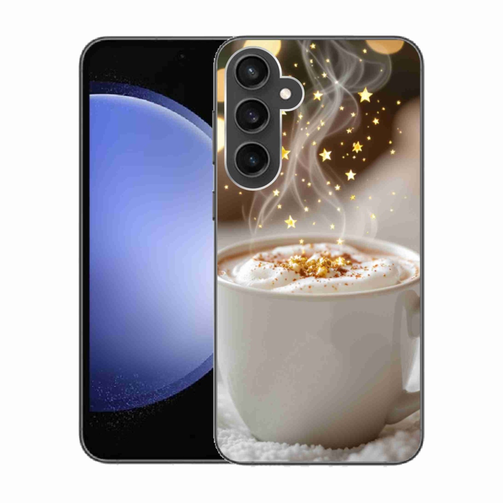 Gélový kryt mmCase na Samsung Galaxy S23 FE - vianočný horúci nápoj