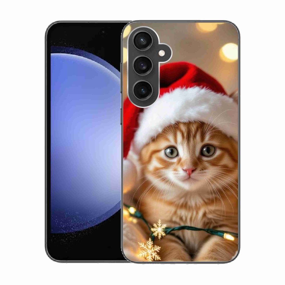 Gélový kryt mmCase na Samsung Galaxy S23 FE - vianočné mačiatko