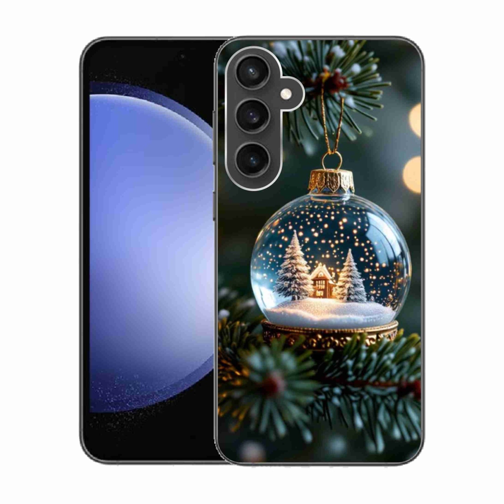 Gélový kryt mmCase na Samsung Galaxy S23 FE - vianočné gule 2