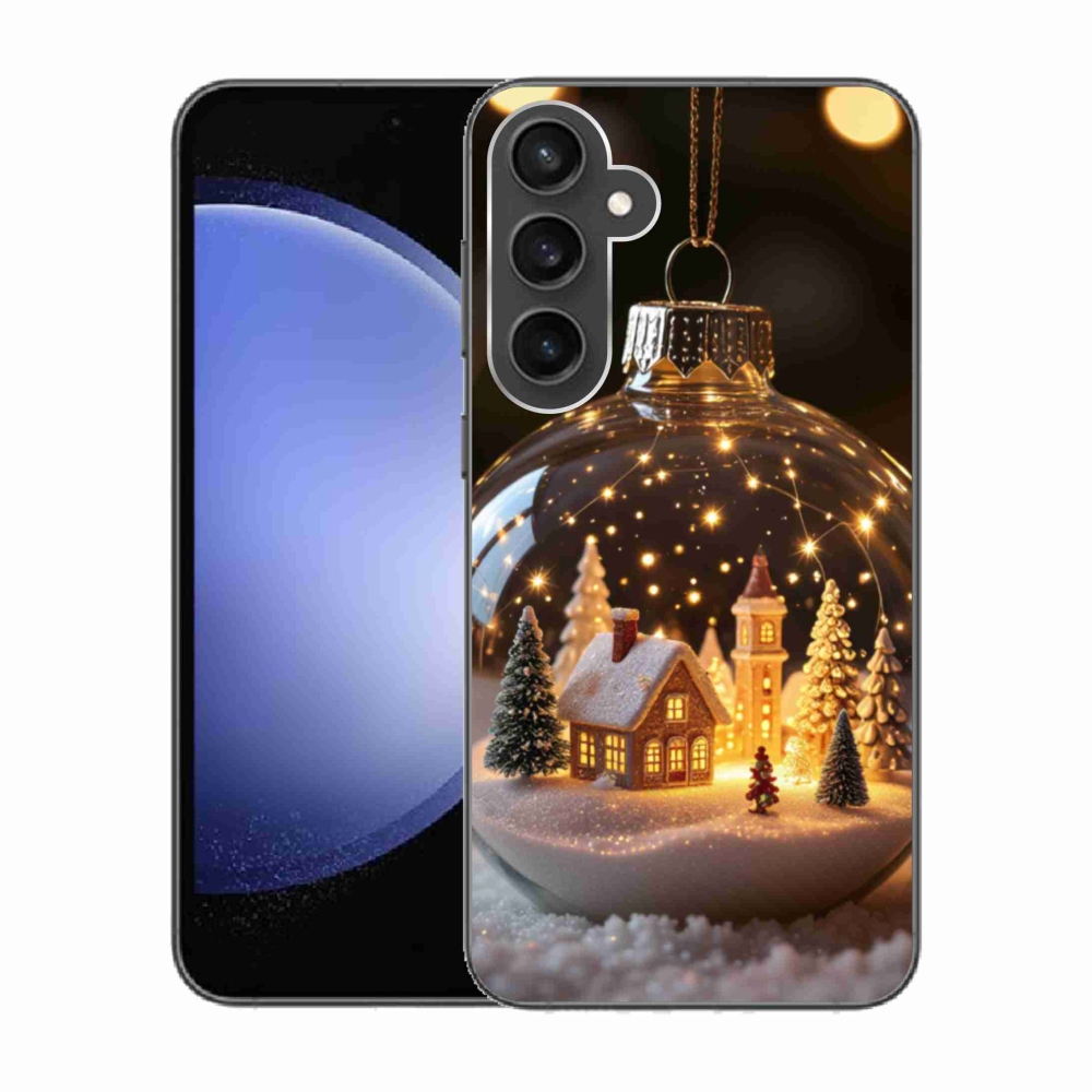 Gélový kryt mmCase na Samsung Galaxy S23 FE - vianočné gule 3