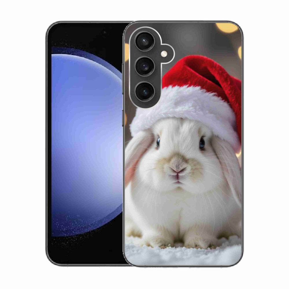 Gélový kryt mmCase na Samsung Galaxy S23 FE - vianočný králik