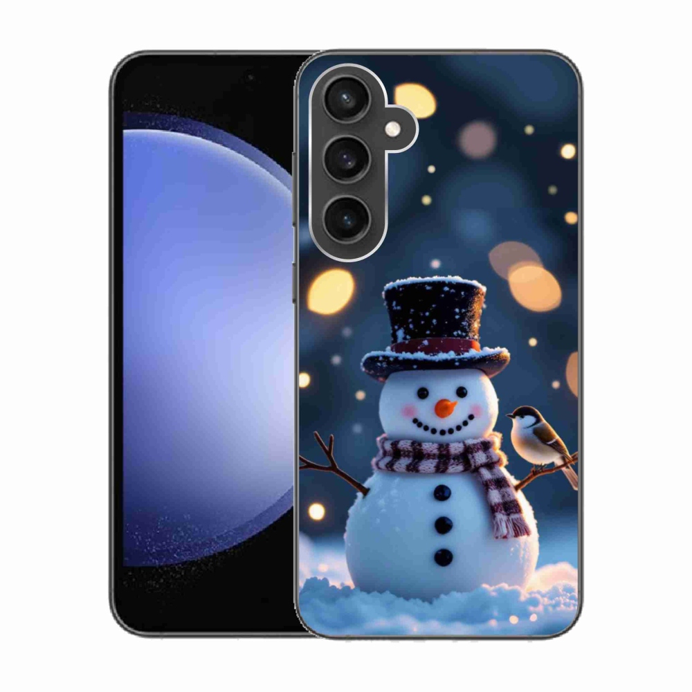 Gélový kryt mmCase na Samsung Galaxy S23 FE - vianočný snehuliak