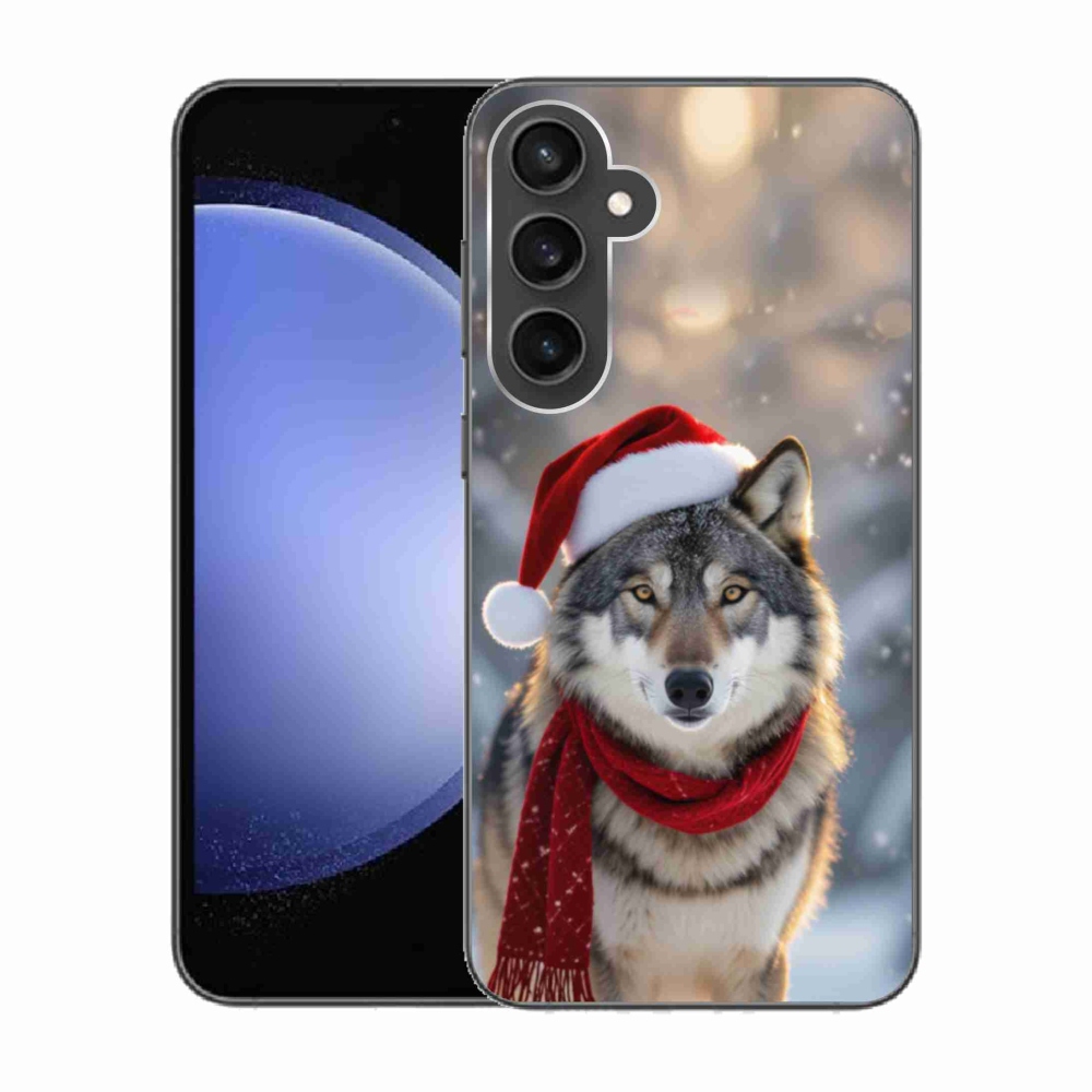 Gélový kryt mmCase na Samsung Galaxy S23 FE - vianočný vlk