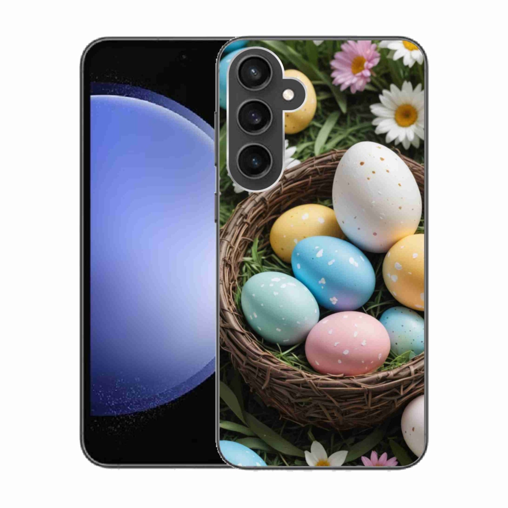 Gélový kryt mmCase na Samsung Galaxy S23 FE - veľkonočné vajíčka 2