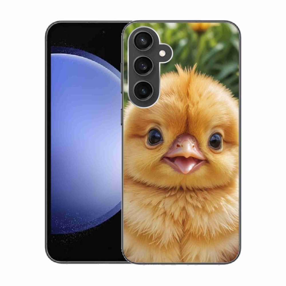 Gélový kryt mmCase na Samsung Galaxy S23 FE - veselé kuriatko