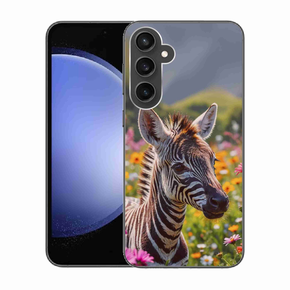 Gélový kryt mmCase na Samsung Galaxy S23 FE - zebra na lúke
