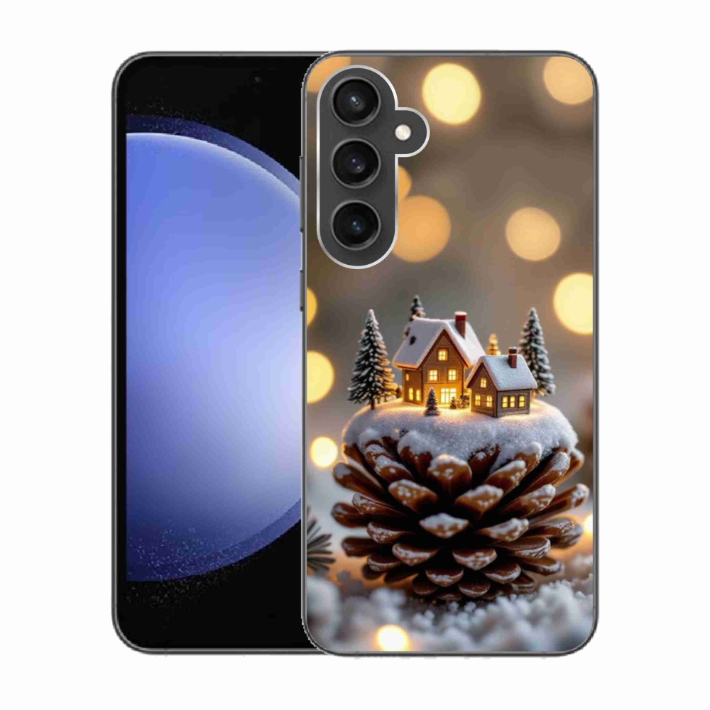 Gélový kryt mmCase na Samsung Galaxy S23 FE - zimná dedinka