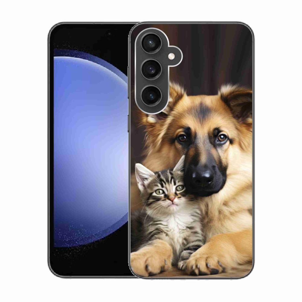 Gélový kryt mmCase na Samsung Galaxy S23 FE - zvieracie priateľstvo