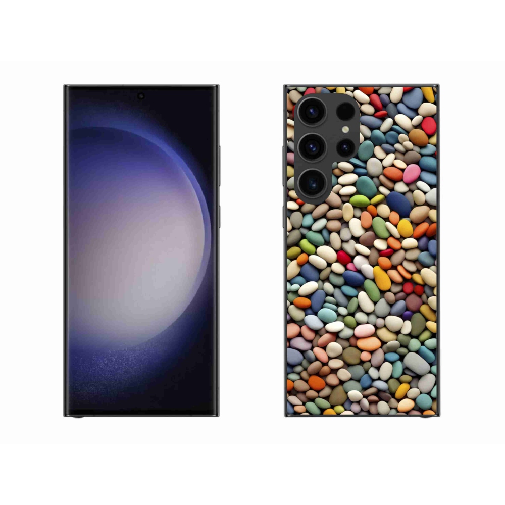 Gélový kryt mmCase na Samsung Galaxy S23 Ultra 5G - farebné kamienky 2