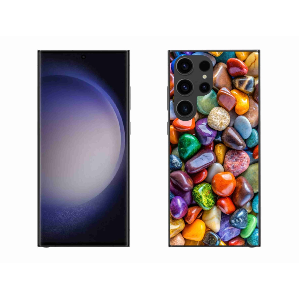 Gélový kryt mmCase na Samsung Galaxy S23 Ultra 5G - farebné kamienky