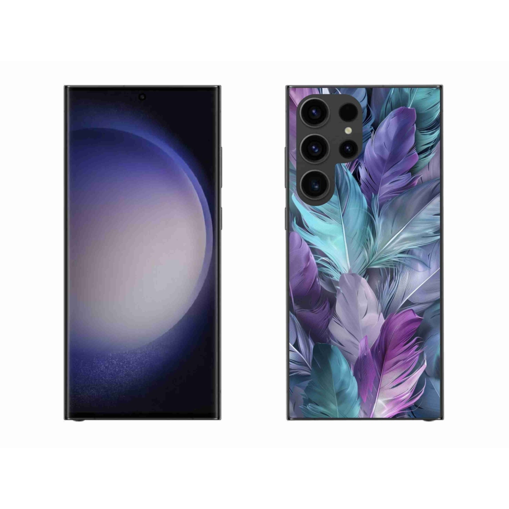 Gélový kryt mmCase na Samsung Galaxy S23 Ultra 5G - farebné perie 2