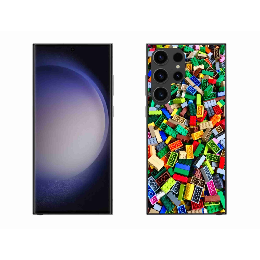 Gélový kryt mmCase na Samsung Galaxy S23 Ultra 5G - farebné stavebné kocky