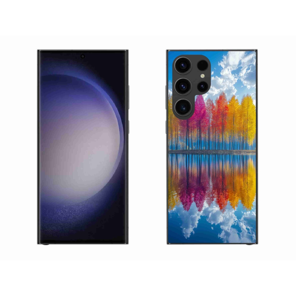 Gélový kryt mmCase na Samsung Galaxy S23 Ultra 5G - farebné stromy