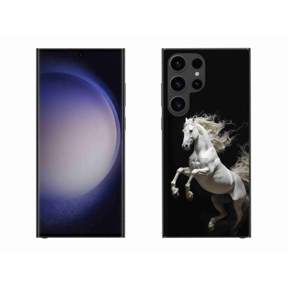 Gélový kryt mmCase na Samsung Galaxy S23 Ultra 5G - biely kôň 4