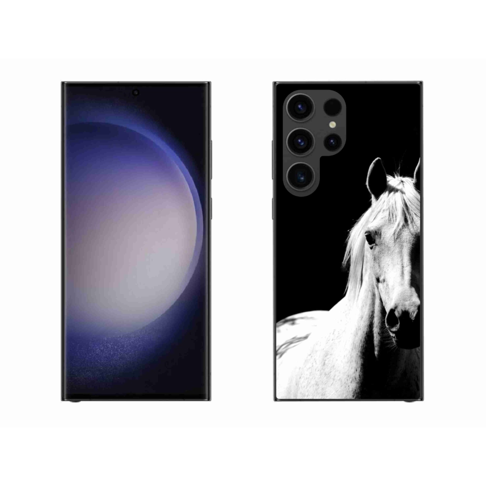 Gélový kryt mmCase na Samsung Galaxy S23 Ultra 5G - biely kôň 5