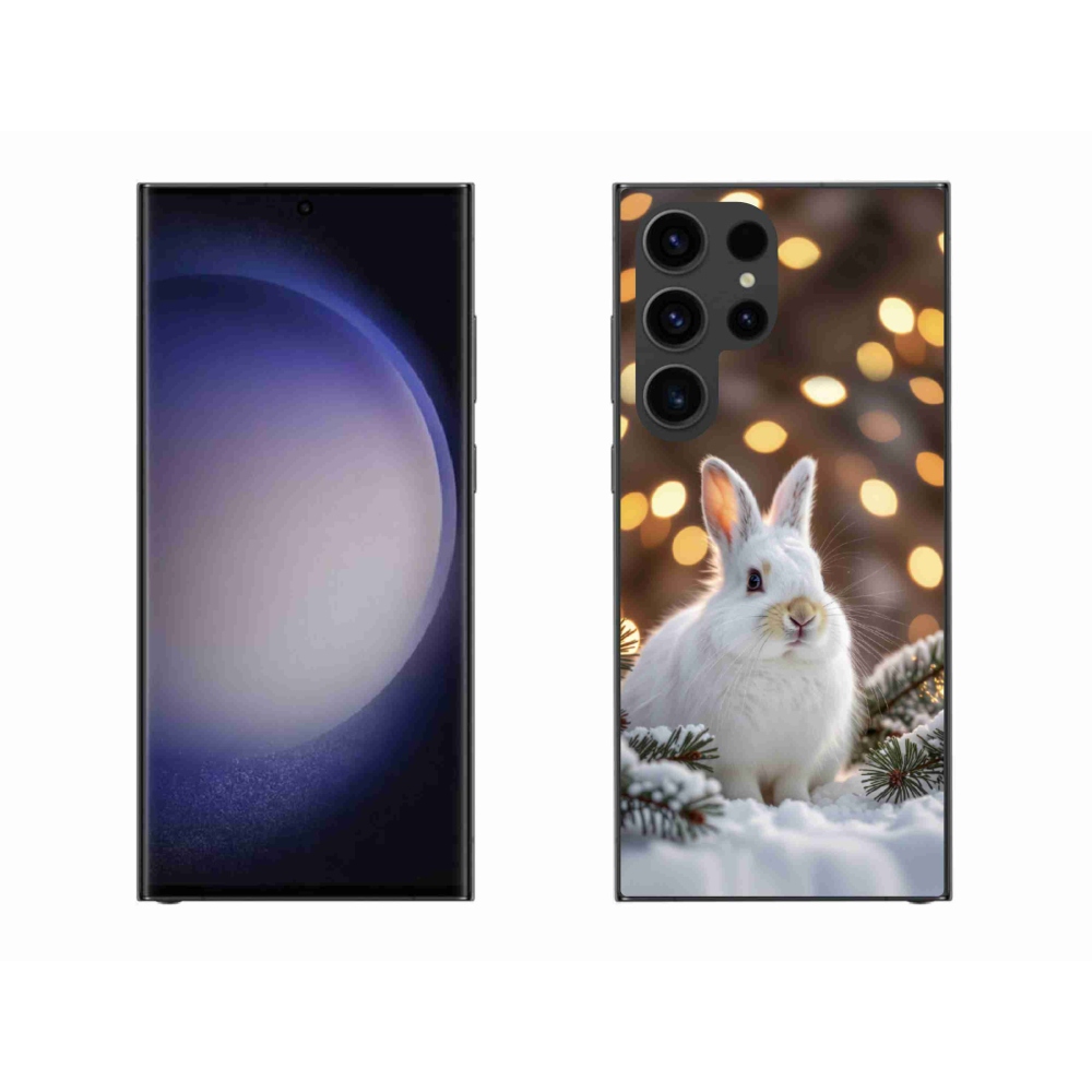 Gélový kryt mmCase na Samsung Galaxy S23 Ultra 5G - biely zajac