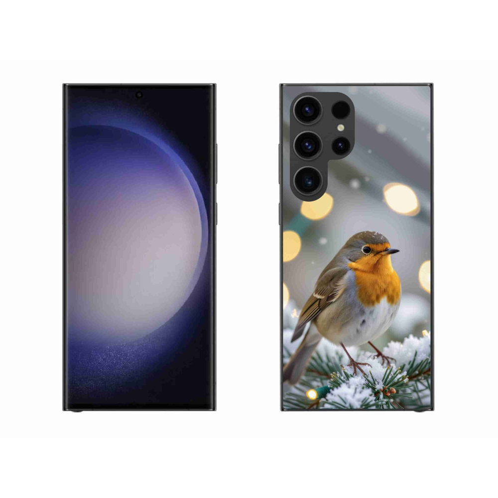 Gélový kryt mmCase na Samsung Galaxy S23 Ultra 5G - červienka v zime