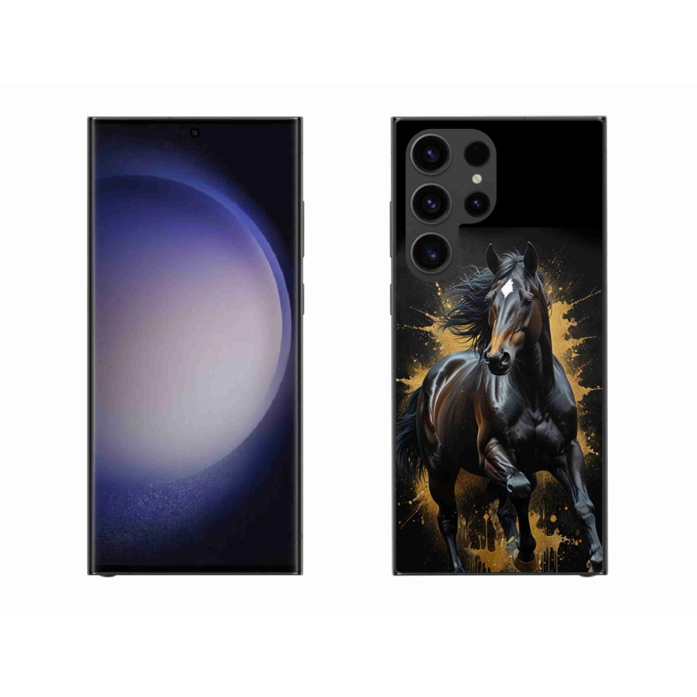 Gélový kryt mmCase na Samsung Galaxy S23 Ultra 5G - elegantný čierny žrebec