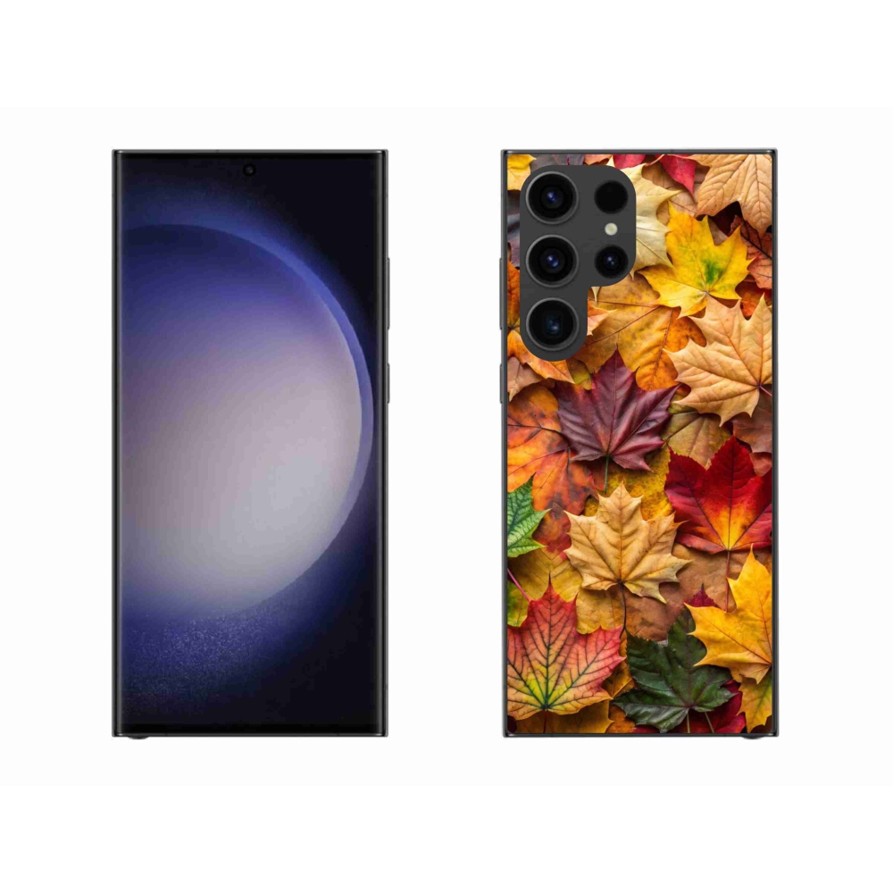 Gélový kryt mmCase na Samsung Galaxy S23 Ultra 5G - javorové listy 2