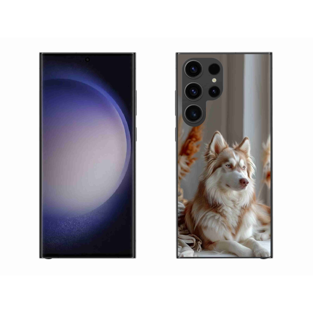 Gélový kryt mmCase na Samsung Galaxy S23 Ultra 5G - pokojný sibírsky husky