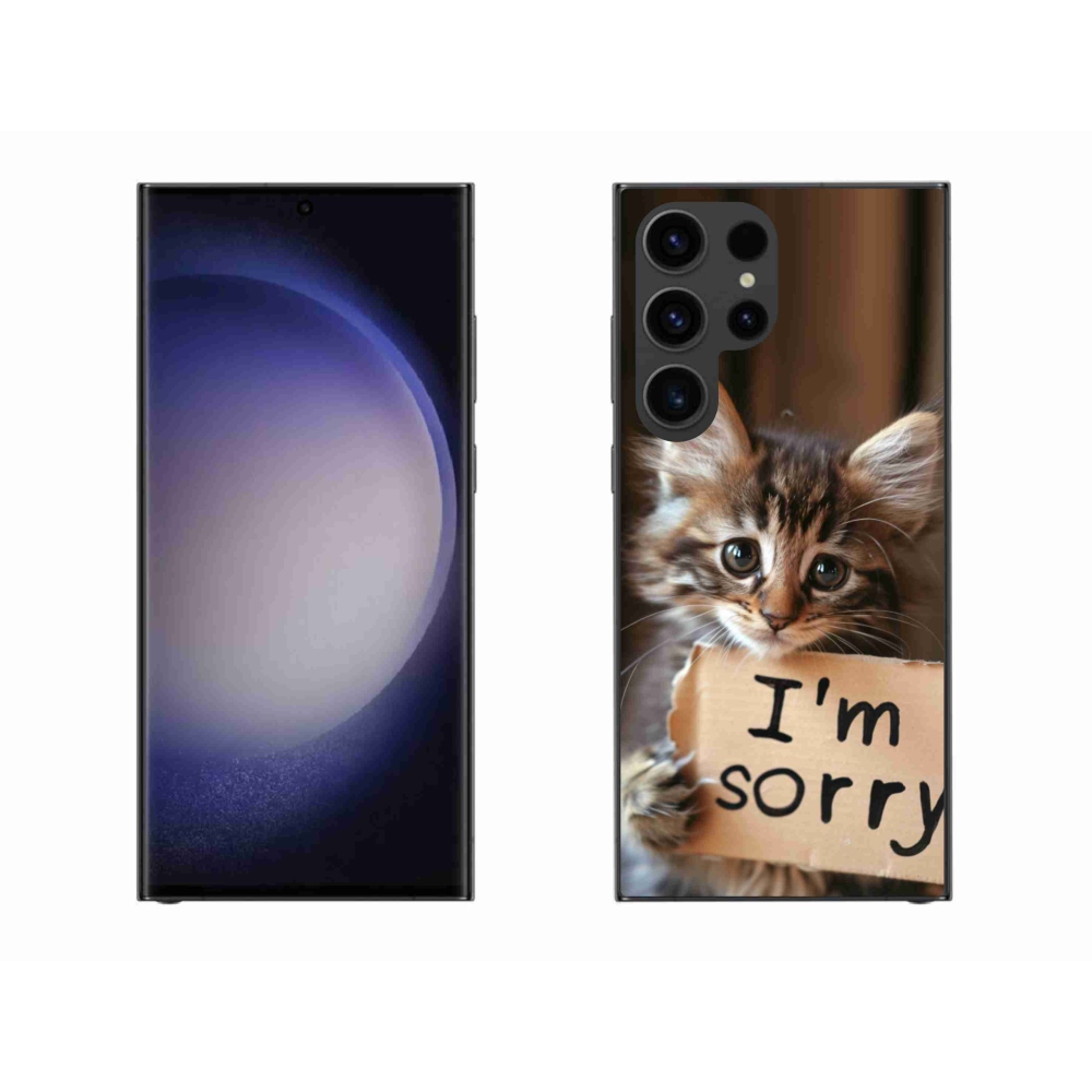Gélový kryt mmCase na Samsung Galaxy S23 Ultra 5G - mačacie ospravedlnenie