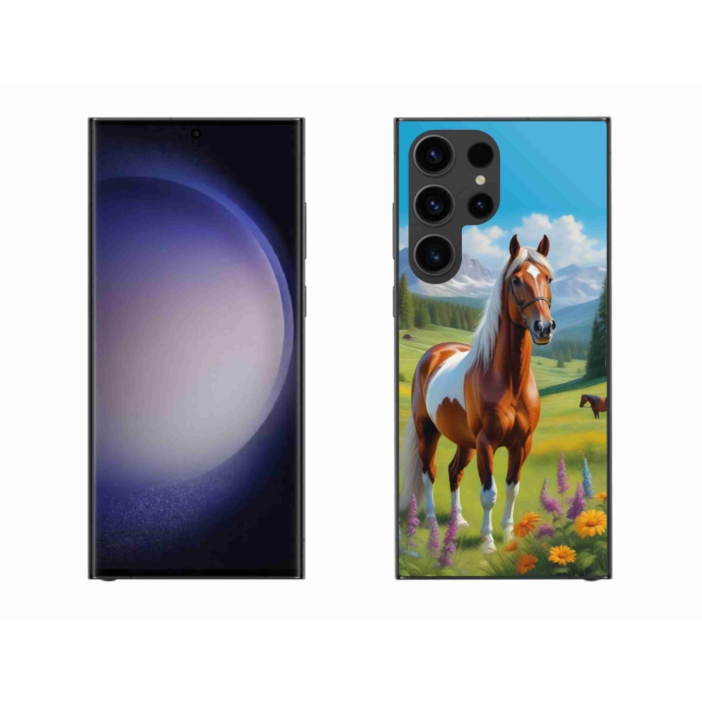 Gélový kryt mmCase na Samsung Galaxy S23 Ultra 5G - kôň na lúke