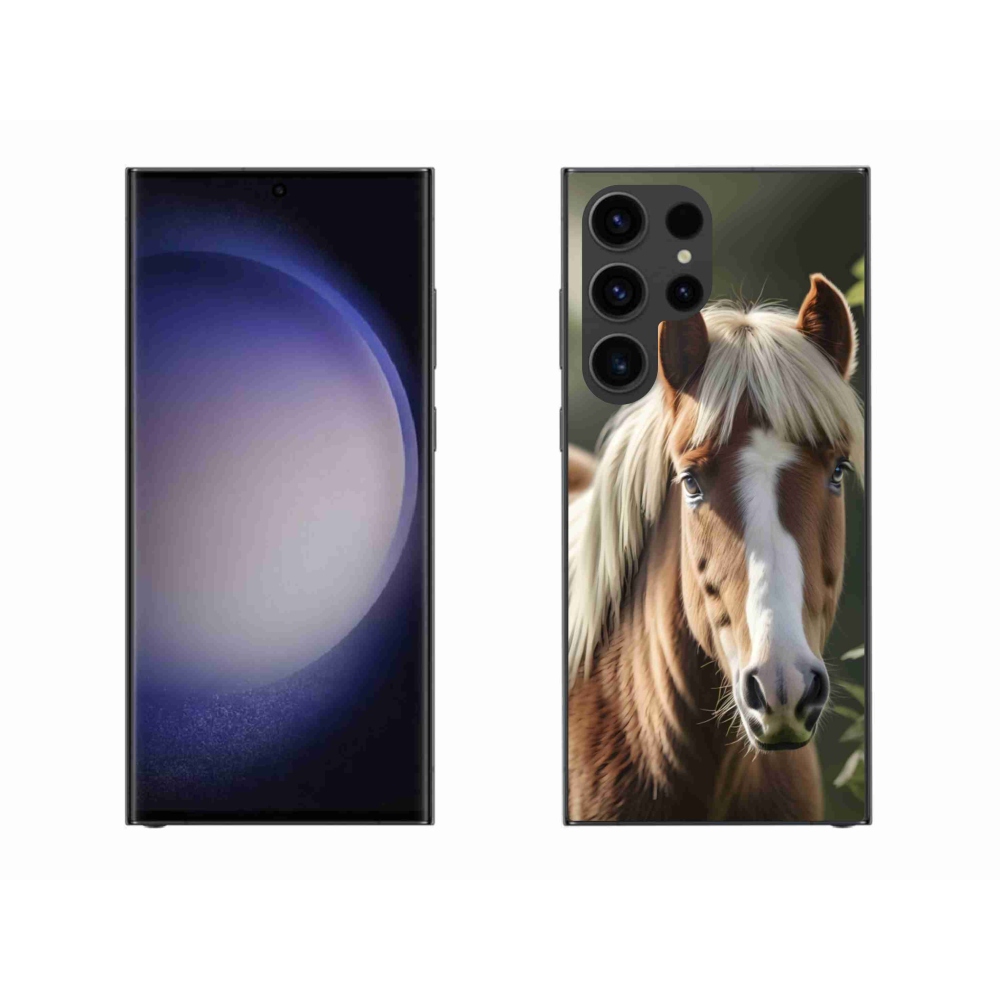 Gélový kryt mmCase na Samsung Galaxy S23 Ultra 5G - kôň so svetlou hrivou
