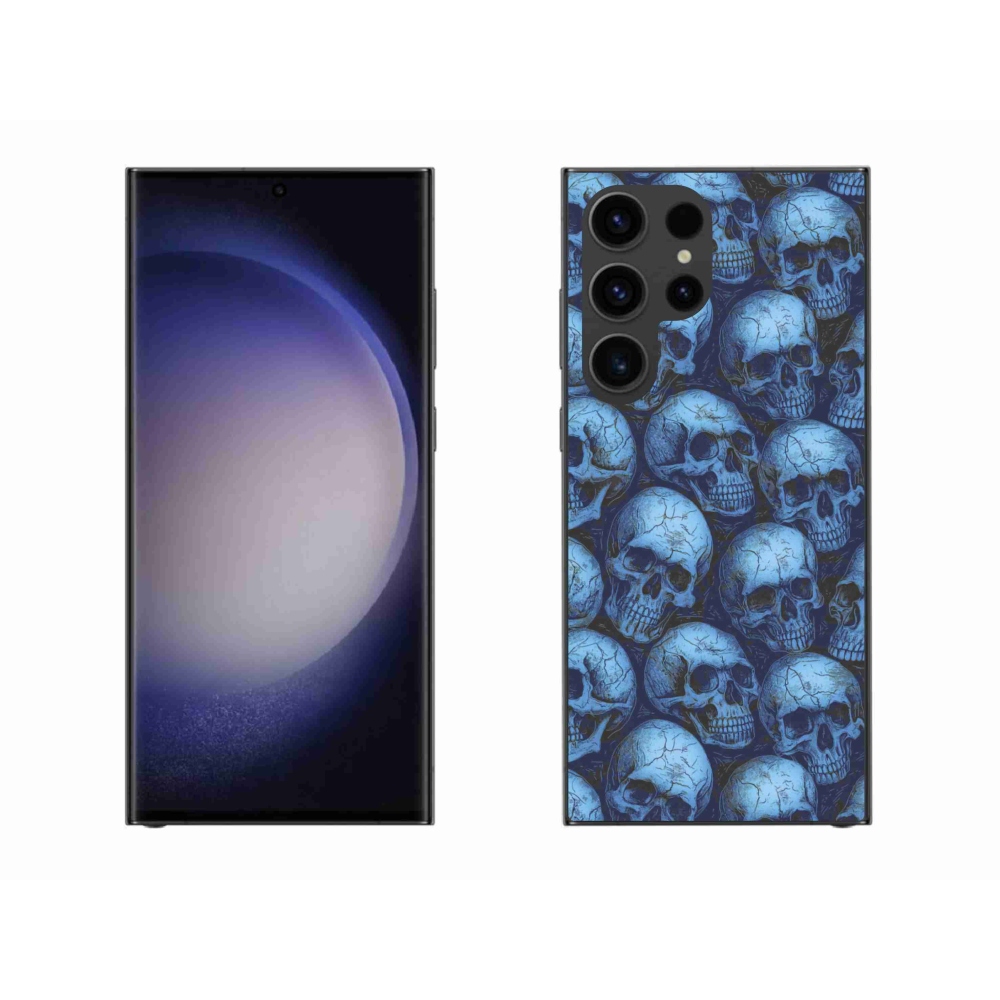 Gélový kryt mmCase na Samsung Galaxy S23 Ultra 5G - lebky