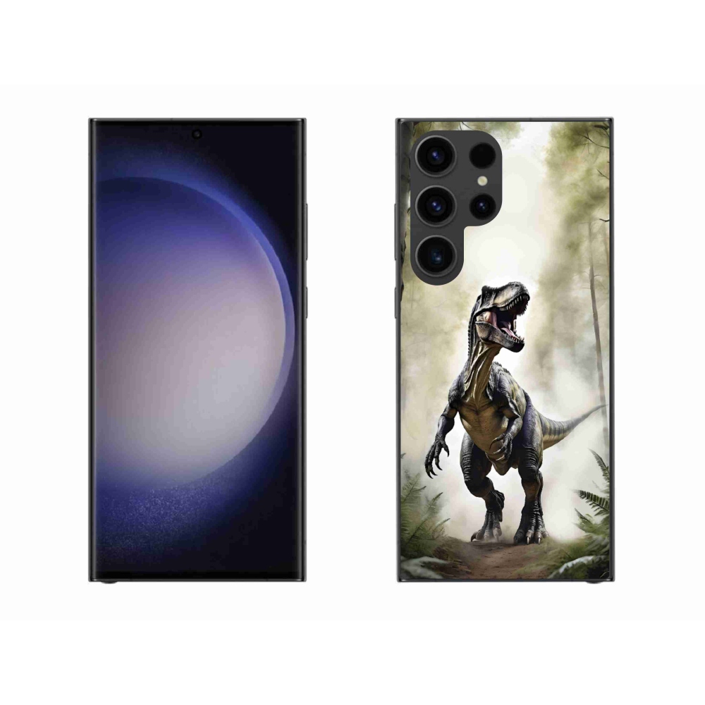 Gélový kryt mmCase na Samsung Galaxy S23 Ultra 5G - naštvaný T-Rex