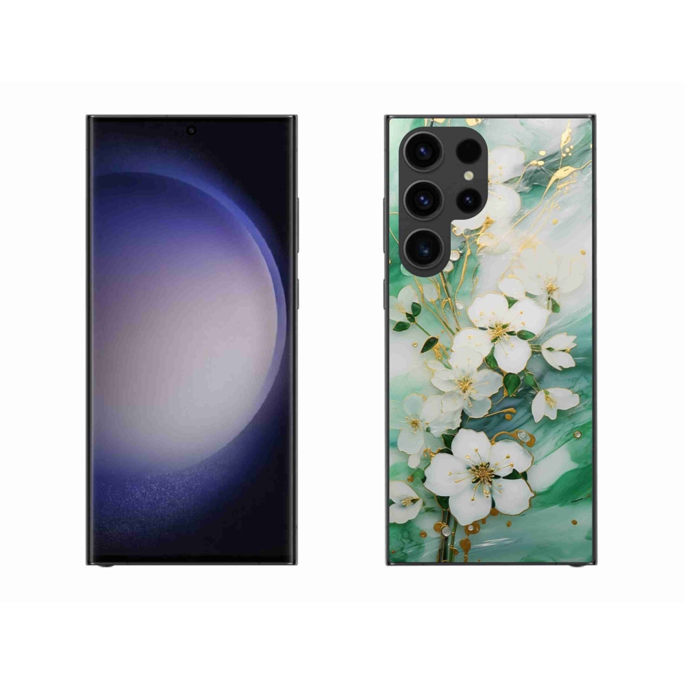 Gélový kryt mmCase na Samsung Galaxy S23 Ultra 5G - nežné kvety