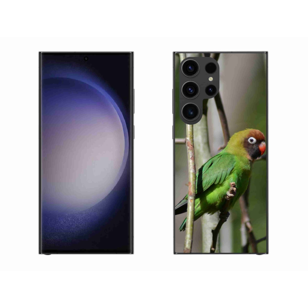 Gélový kryt mmCase na Samsung Galaxy S23 Ultra 5G - papagáj agapornis