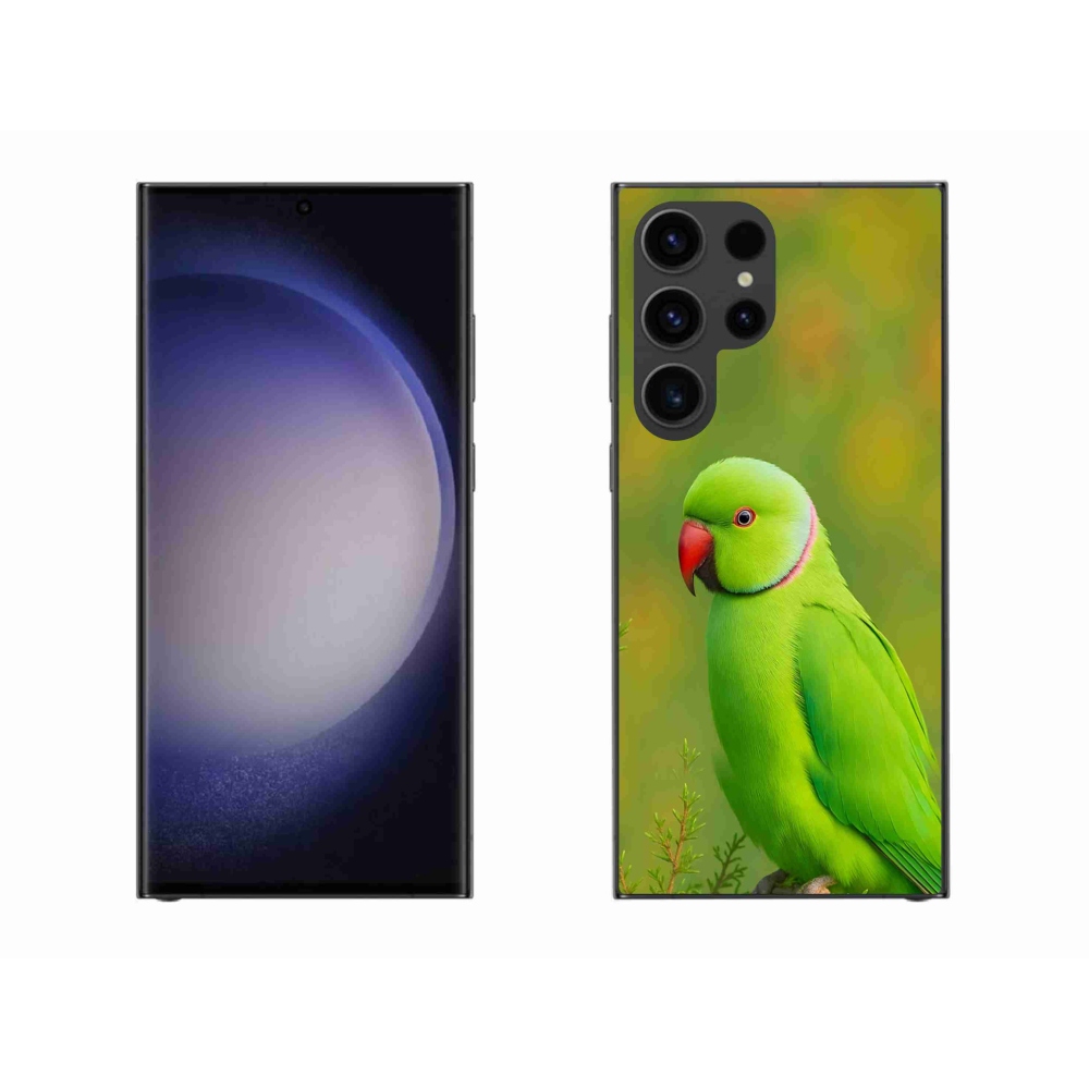 Gélový kryt mmCase na Samsung Galaxy S23 Ultra 5G - papagáj Alexandr 2