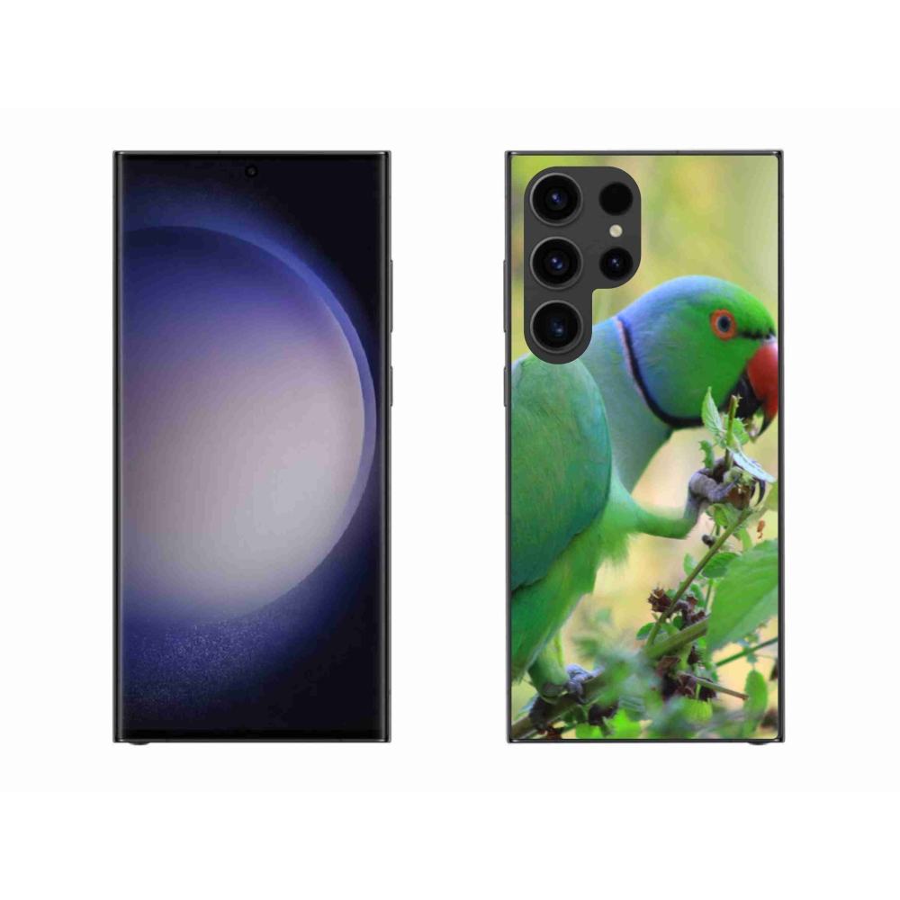 Gélový kryt mmCase na Samsung Galaxy S23 Ultra 5G - papagáj Alexandr