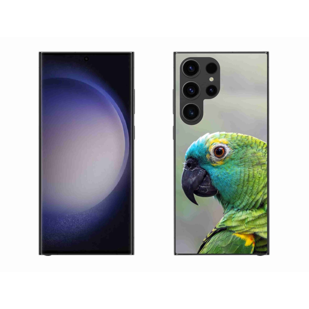 Gélový kryt mmCase na Samsung Galaxy S23 Ultra 5G - papagáj amazončan