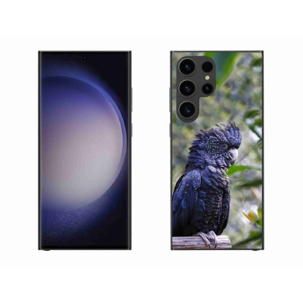 Gélový kryt mmCase na Samsung Galaxy S23 Ultra 5G - papagáj kakadu čierny