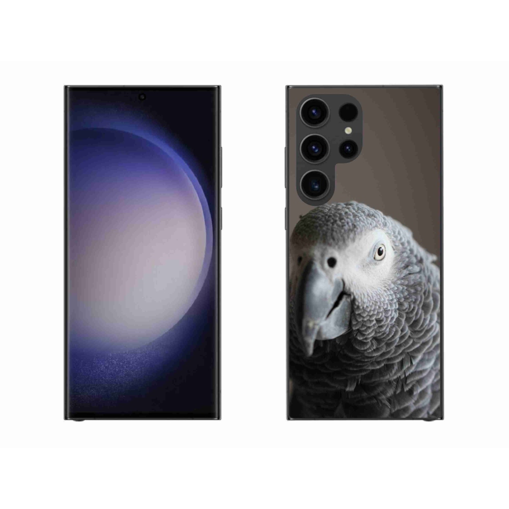 Gélový kryt mmCase na Samsung Galaxy S23 Ultra 5G - papagáj žako 2