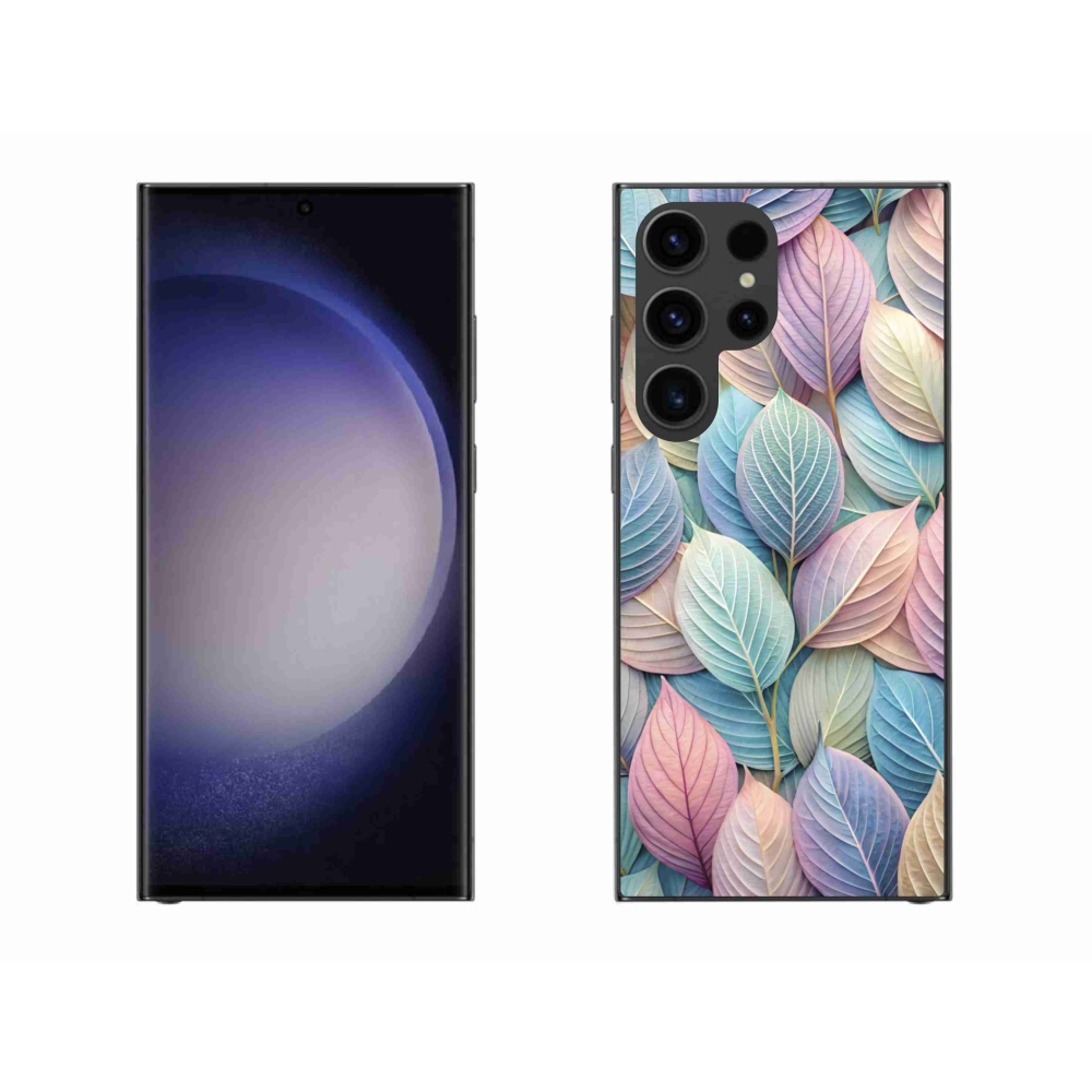 Gélový kryt mmCase na Samsung Galaxy S23 Ultra 5G - pastelové listy