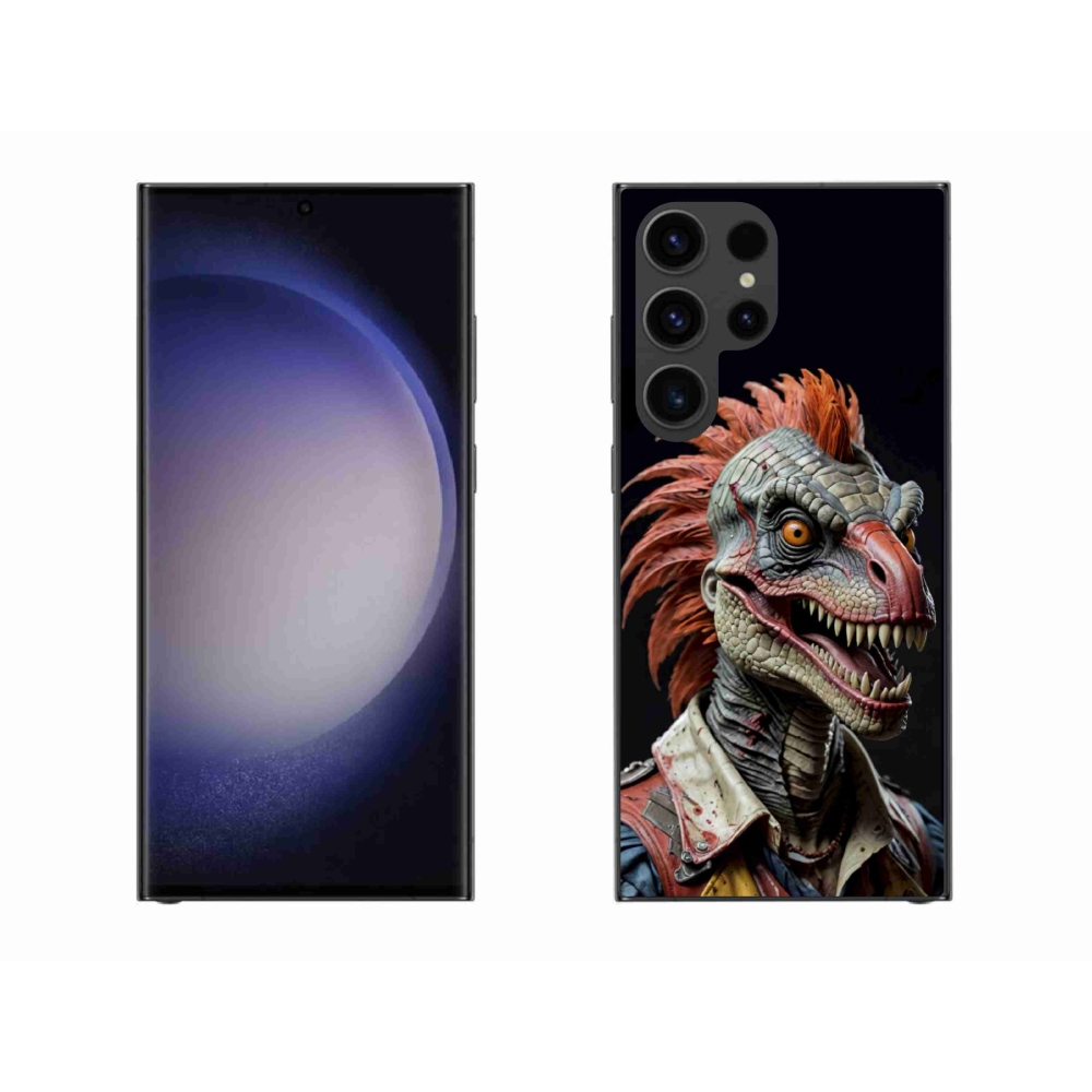 Gélový kryt mmCase na Samsung Galaxy S23 Ultra 5G - punk dinosaurus