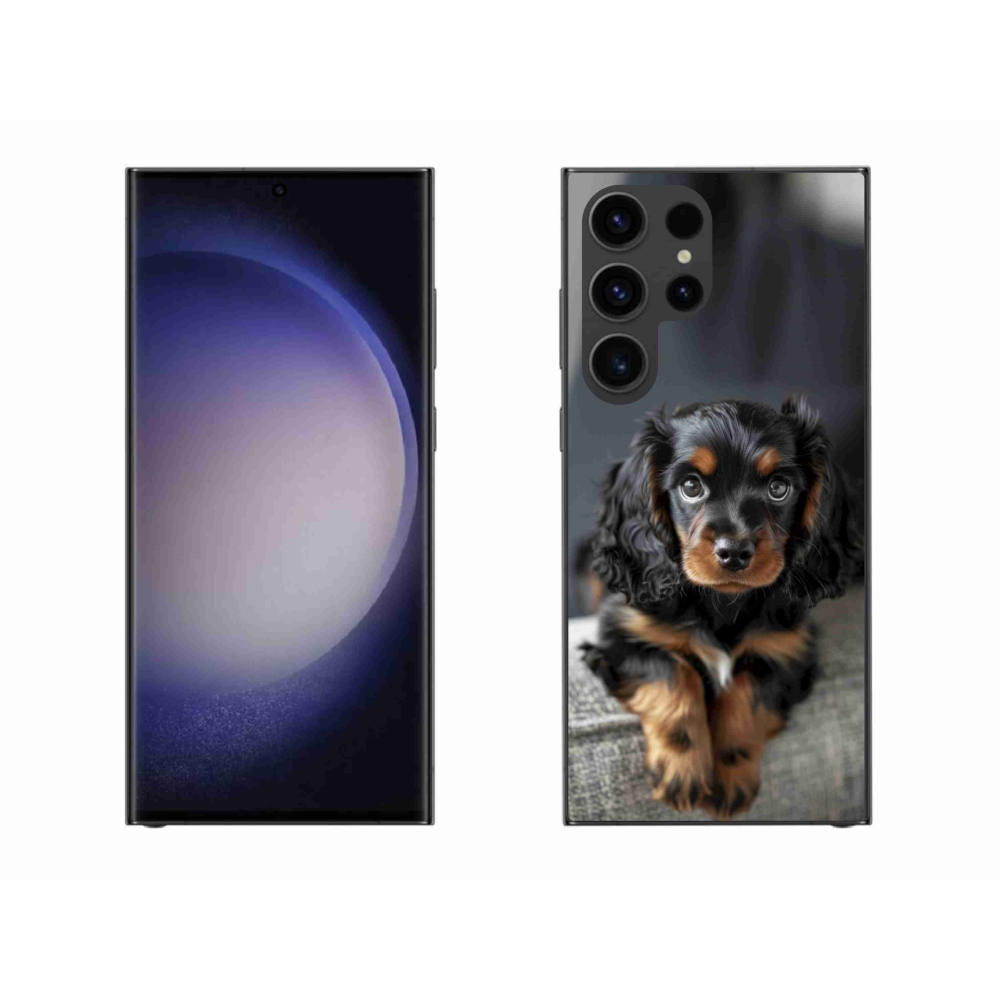 Gélový kryt mmCase na Samsung Galaxy S23 Ultra 5G - roztomilý dlhosrstý jazvečík