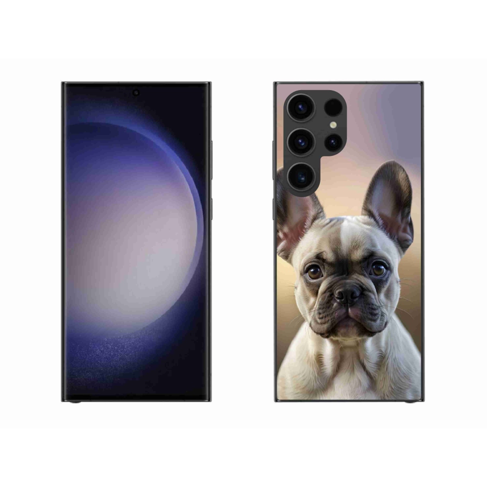 Gélový kryt mmCase na Samsung Galaxy S23 Ultra 5G - roztomilý francúzsky buldoček