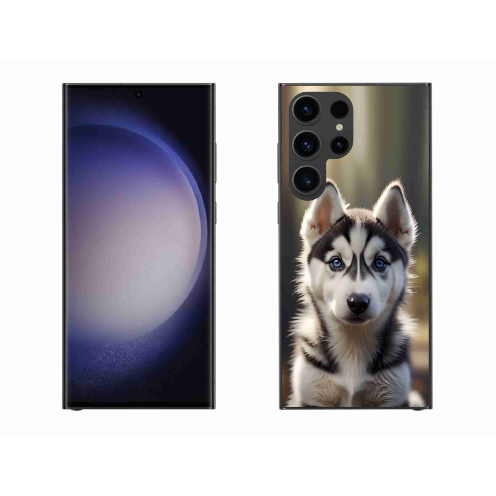 Gélový kryt mmCase na Samsung Galaxy S23 Ultra 5G - roztomilý sibírsky husky