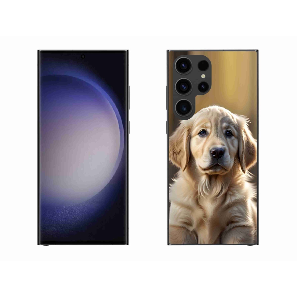 Gélový kryt mmCase na Samsung Galaxy S23 Ultra 5G - roztomilý zlatý retriever